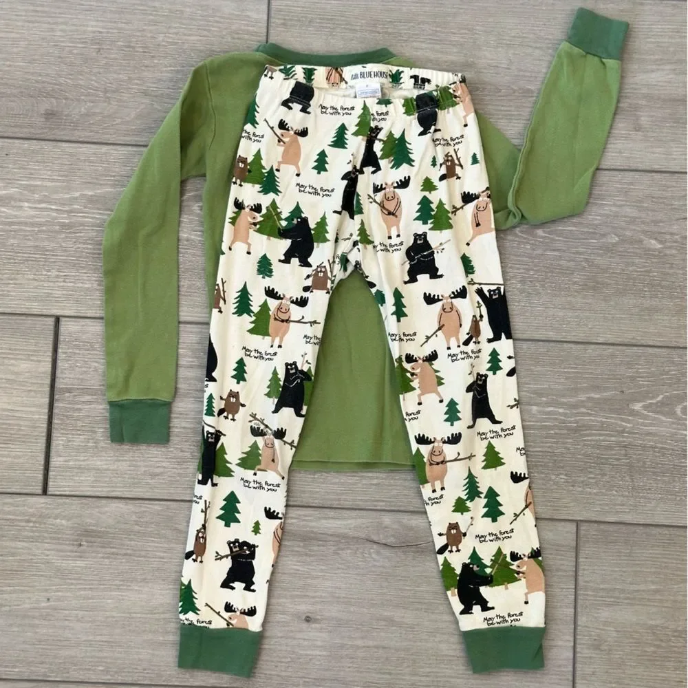 Little Blue House May The Forest Be With You Pajama Set Yellowstone Size 6